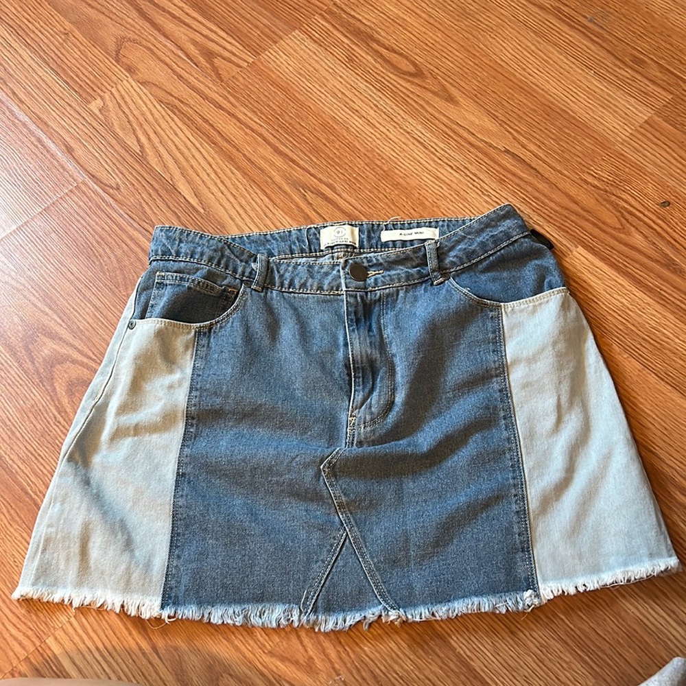 Denim mini skirt